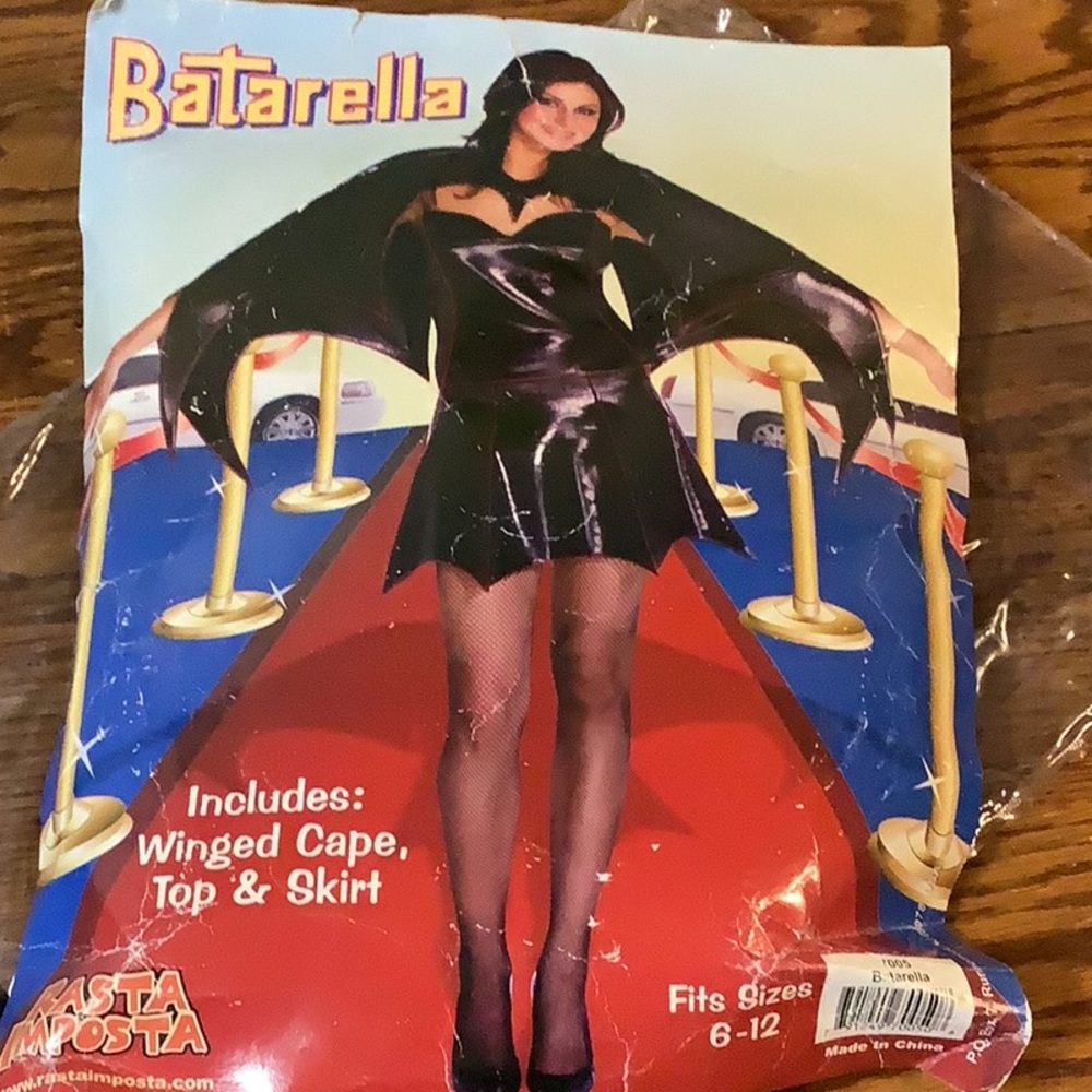 Black Winged Cape Costume Set